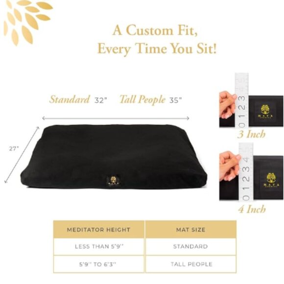 Zabuton Meditation Mat - Luxurious Meditation Cushion Floor Pillow - Picture 2 of 11